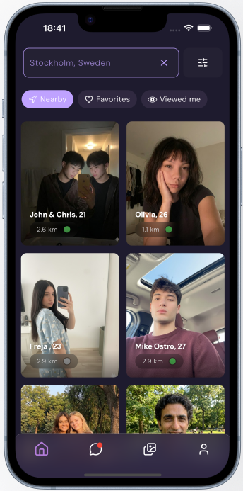 OnlyMore grid interface